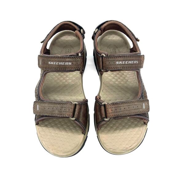 Skechers Men\'s Tresman Garo 204105 Relaxed Fit Adjustable Sandals Size 11